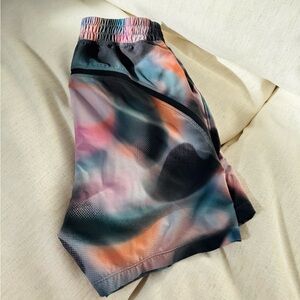 neon multicolor lulu shorts